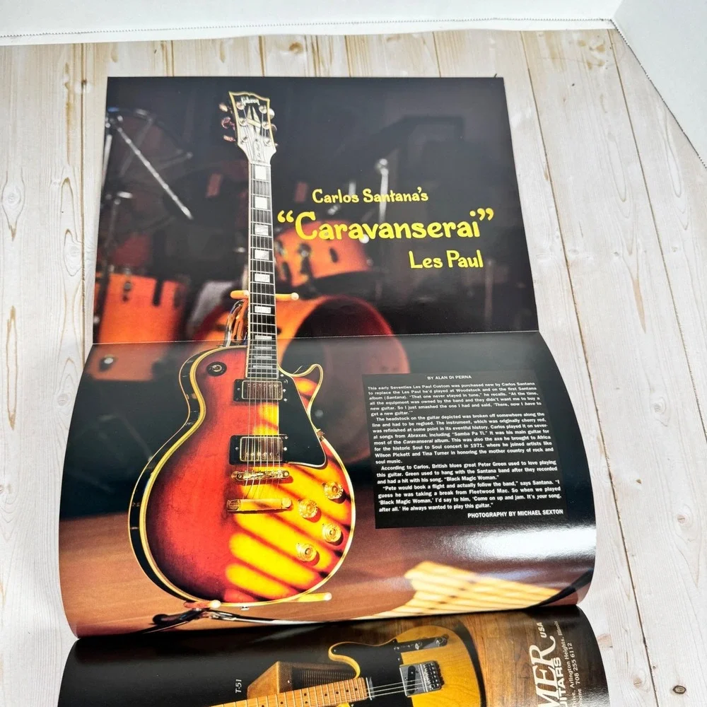 Guitar World Feb 1994 Pearl Jam Rush Santana Pantera WITH Beatles Poster